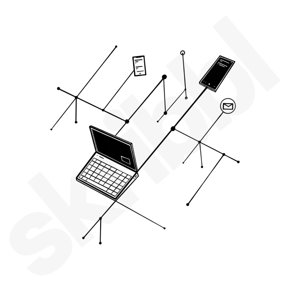 'Connected Devices' Illustration Business Networking