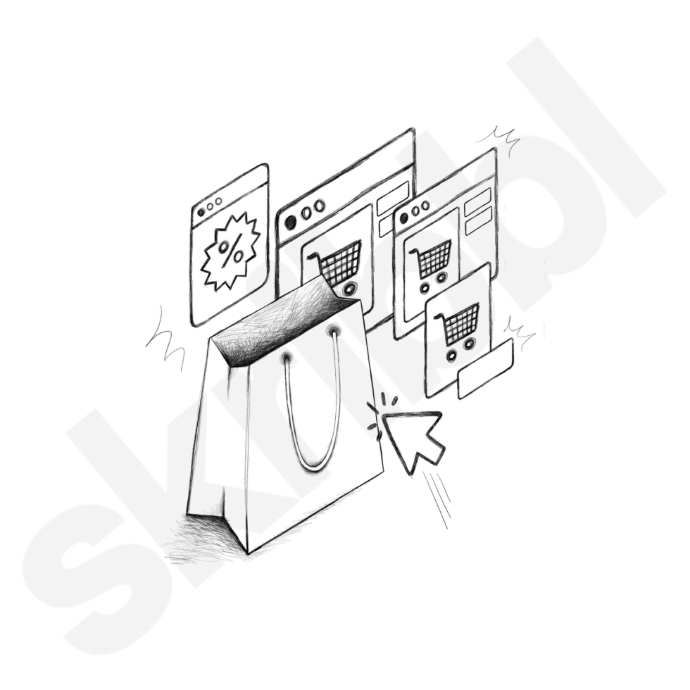 'Buying Online' Illustration Download Now!