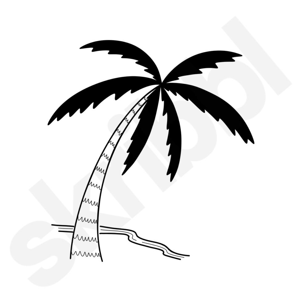 'Palm Tree' Illustration Day at the Beach